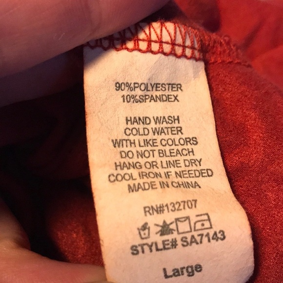 Strappy Bodysuit Rust Large Faux Wrap Thong - Picture 7 of 7